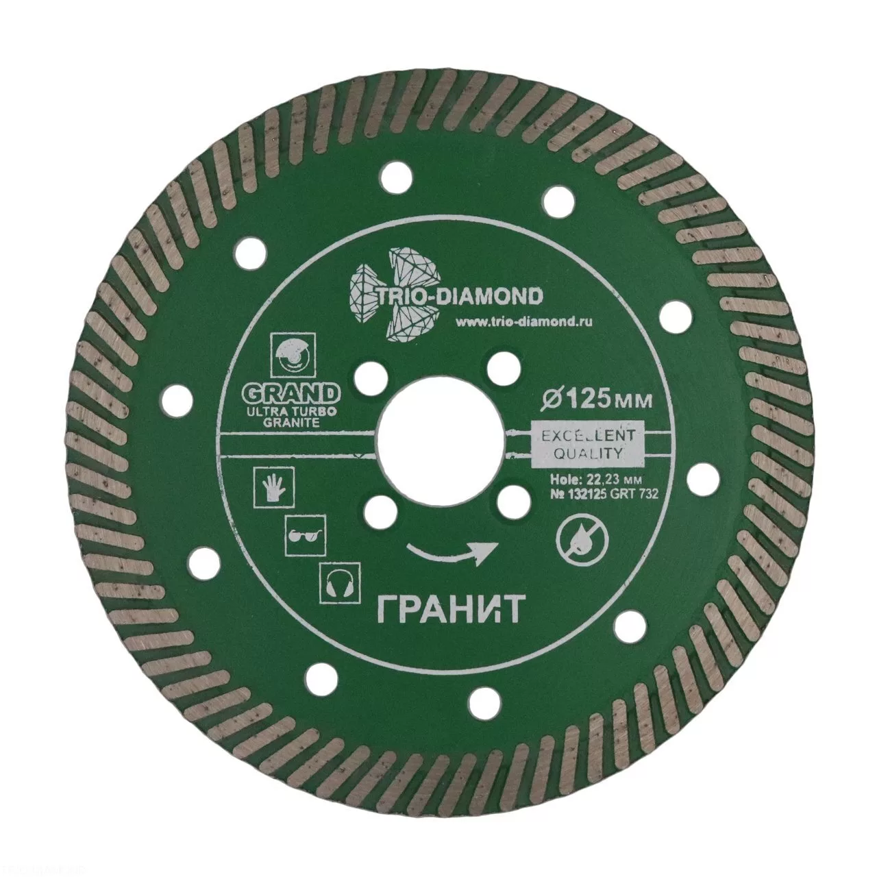 Диск алмазный отрезной Trio-Diamond Grand Ultra Turbo Granite 125*10*22.23mm GRT732