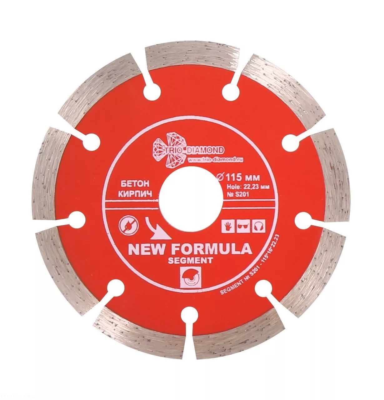Диск алмазный отрезной Trio-Diamond New Formula Segment 115*10*22.23mm S201