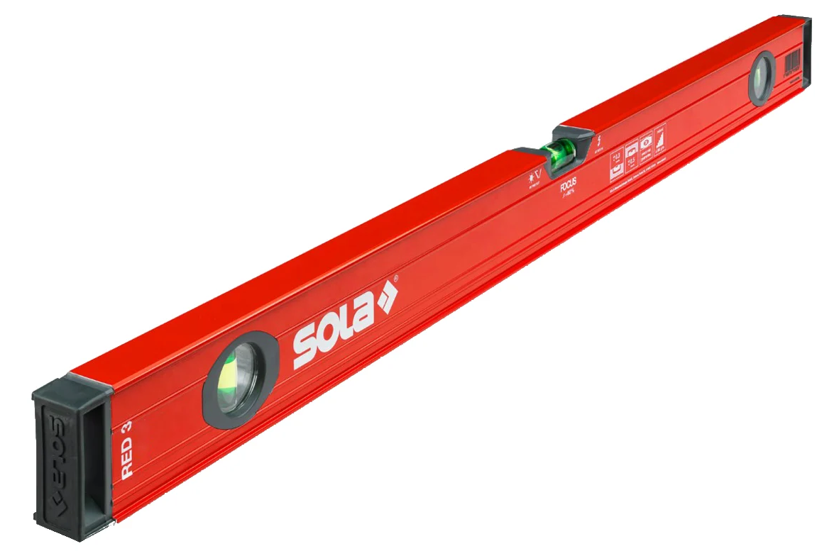 SOLA Уровень RED M 3 80, L=80 см, 3 глазка, точн. 0,3 мм/м 01813101