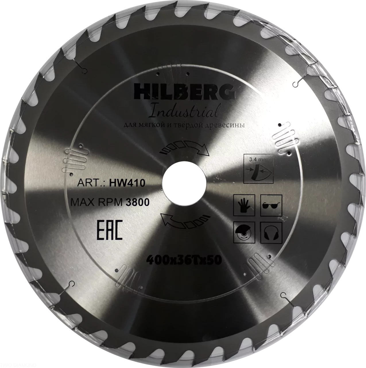 Диск пильный Hilberg Industrial Дерево 400*36Т*50mm HW410
