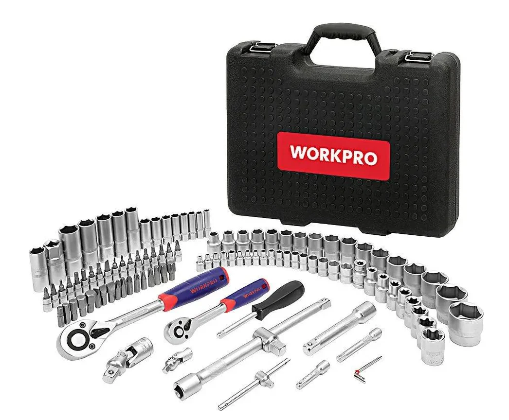 Набор инструментов 1/4"+1/2" 108шт WP202535 WORKPRO