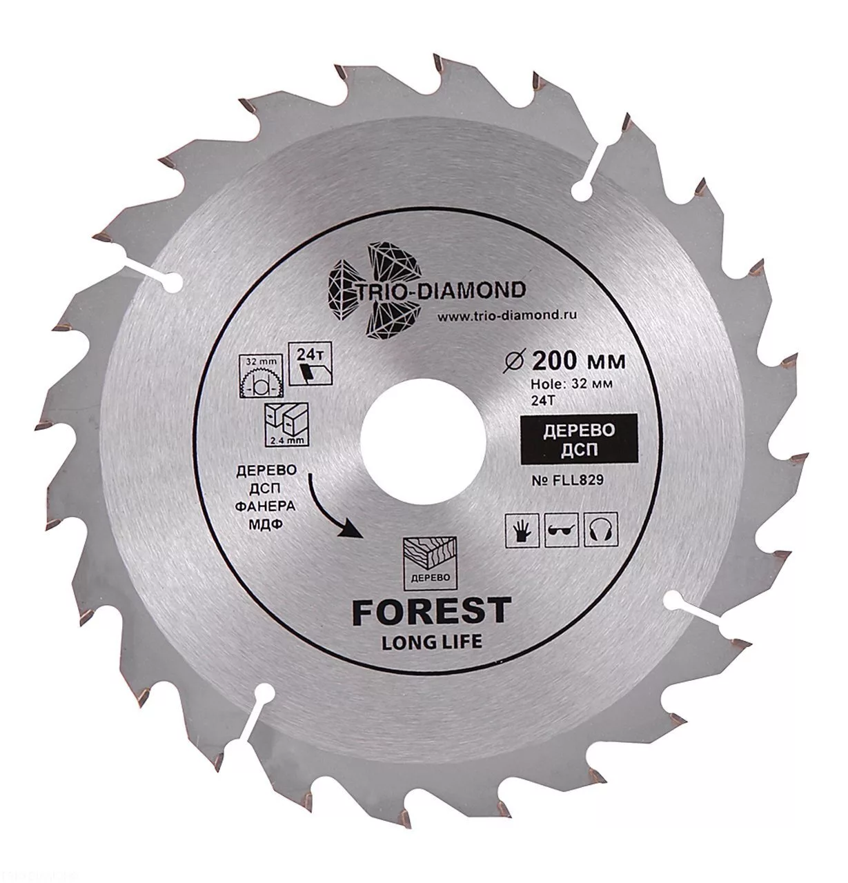 Диск Trio-Diamond Forest Long Life 200*24T*32/30mm FLL829