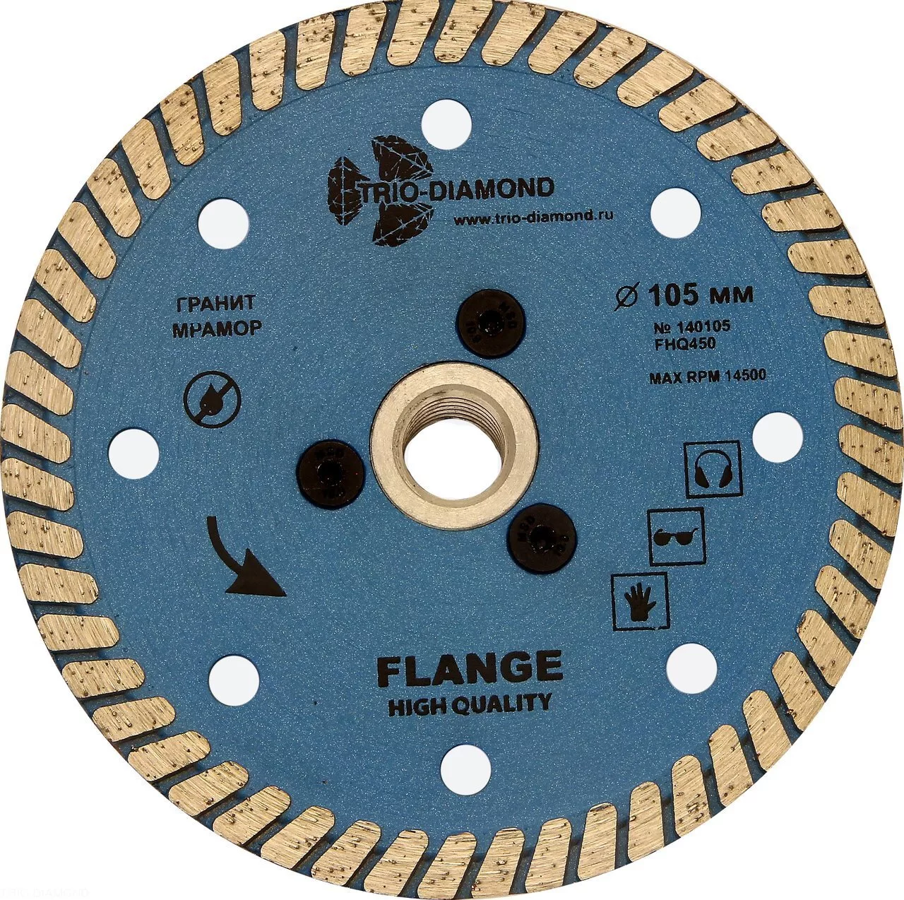Диск алмазный отрезной Trio-Diamond Flange 105*m-14*10mm FHQ450
