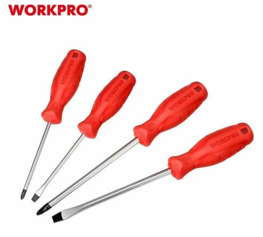 НАБОР ОТВЕРТОК  6ШТ. WP200501 , WORKPRO CR-V 3x75, 5.5x100, 6.5x150ММ; PH0x75, PH1x100, PH2x100ММ