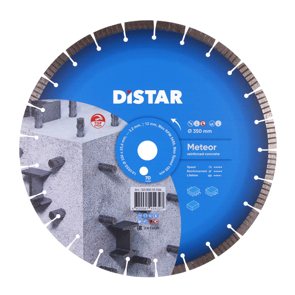 Алмазный диск DISTAR 1А1RSS/C3-W 350×3,2/2,2×12×25,4-25 F4 Meteor