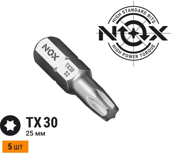 Бита COREBIT (5шт; TX30x25 мм; карта; С6.3) NOX 332330-5B