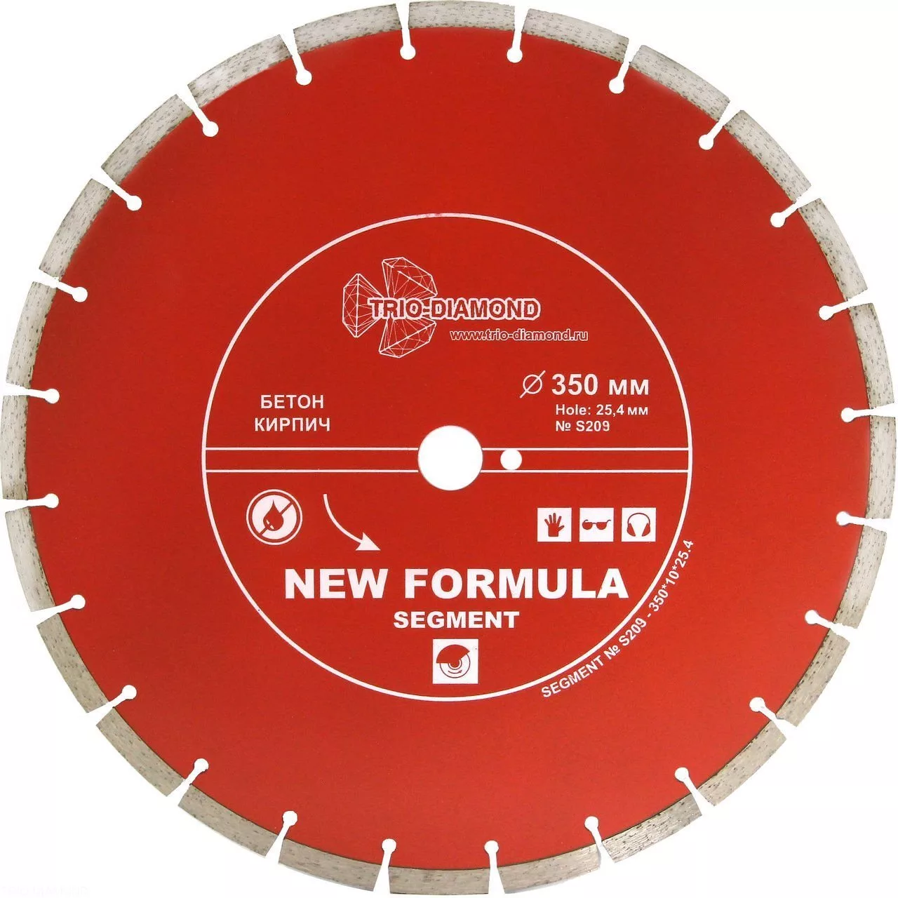 Диск алмазный отрезной Trio-Diamond New Formula Segment  350*11*25.4mm S209