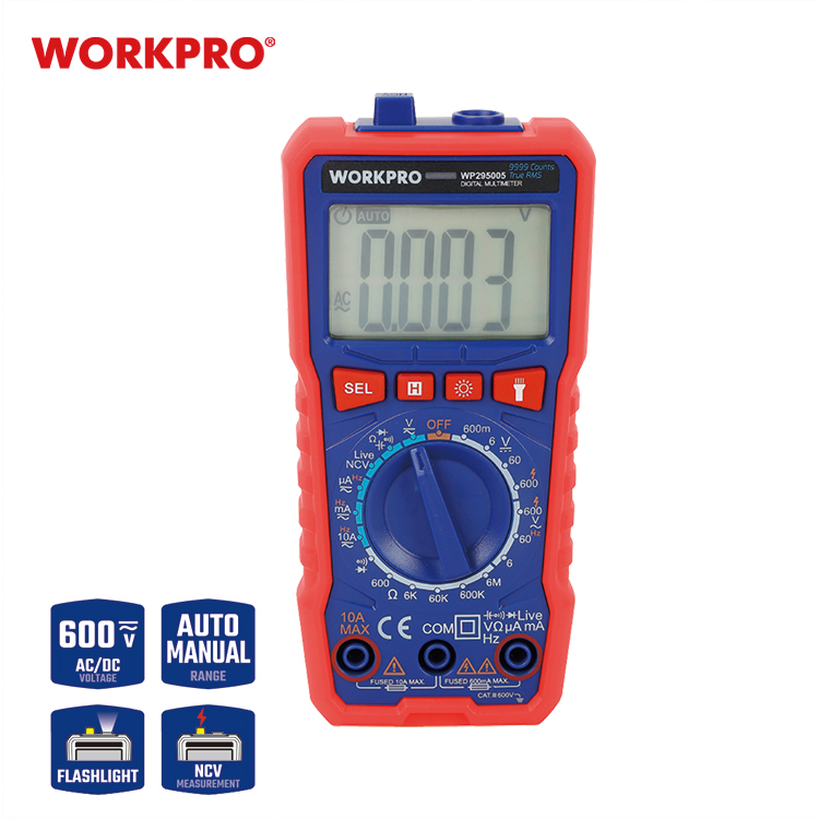 Мультиметр цифровой (дисплей  однострочный), WORKPRO WP295005