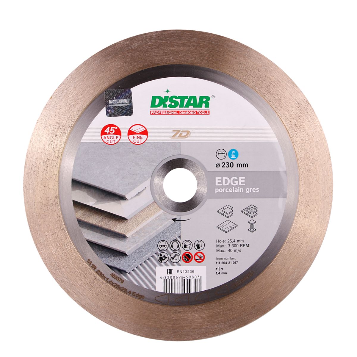 Алмазный диск DISTAR 1A1R 230×1,4×25×25,4 Edge 111 204 21 017