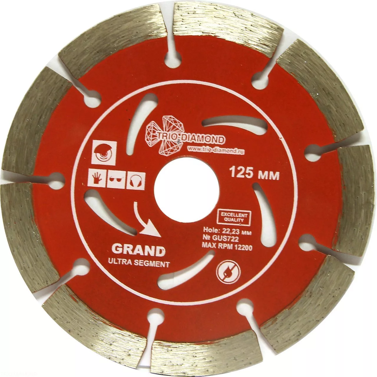 Диск алмазный отрезной Trio-Diamond Grand Ultra Segment 125*10*22.23mm GUS722