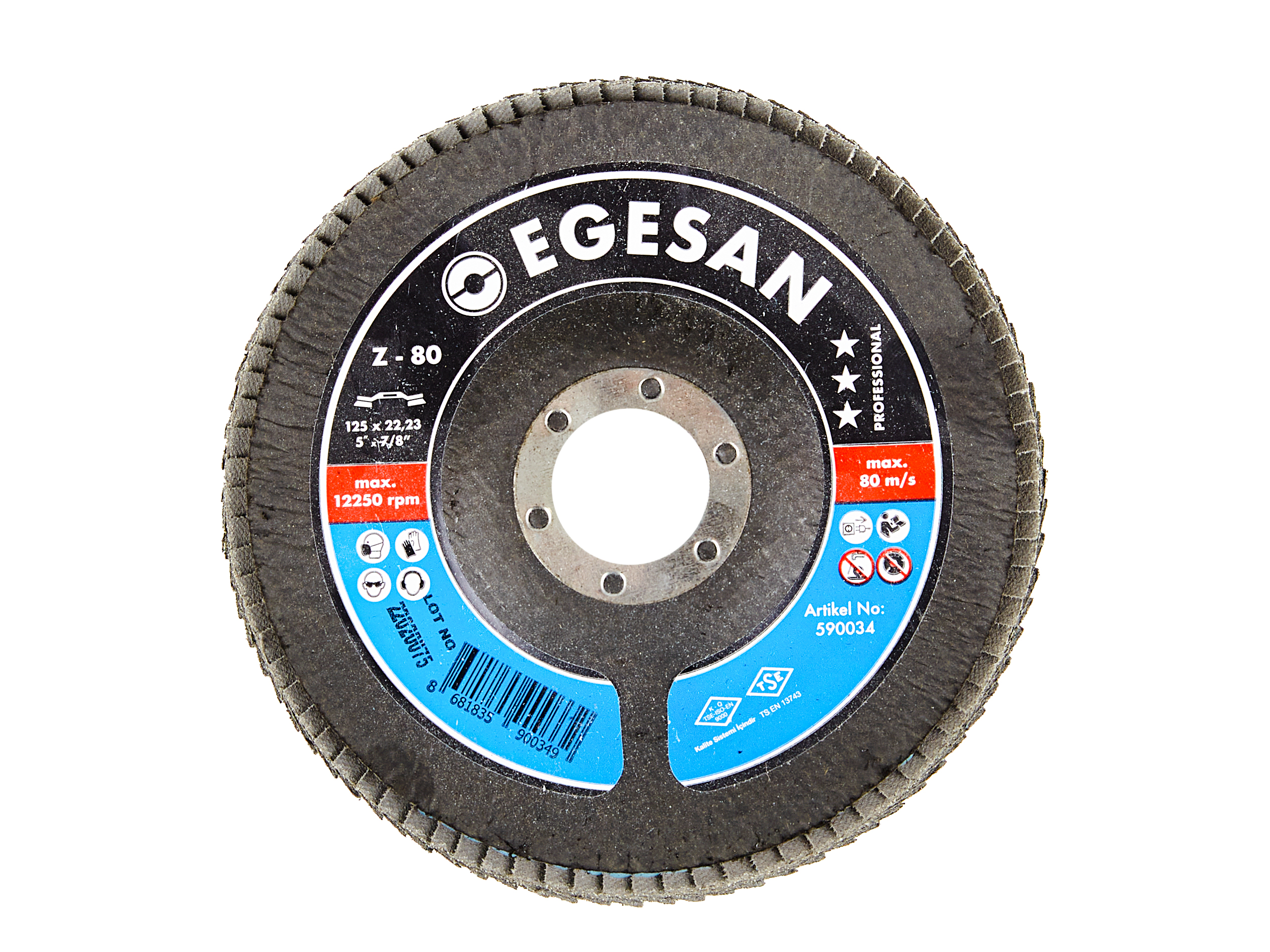 EGESAN Круг лепестковый (PRO) торцевой зернистость 80 590034