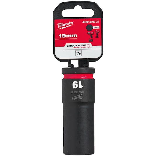 Головка Milwaukee 1/2" ударная удлиненная SHOCKWAVE 19мм GEN Il