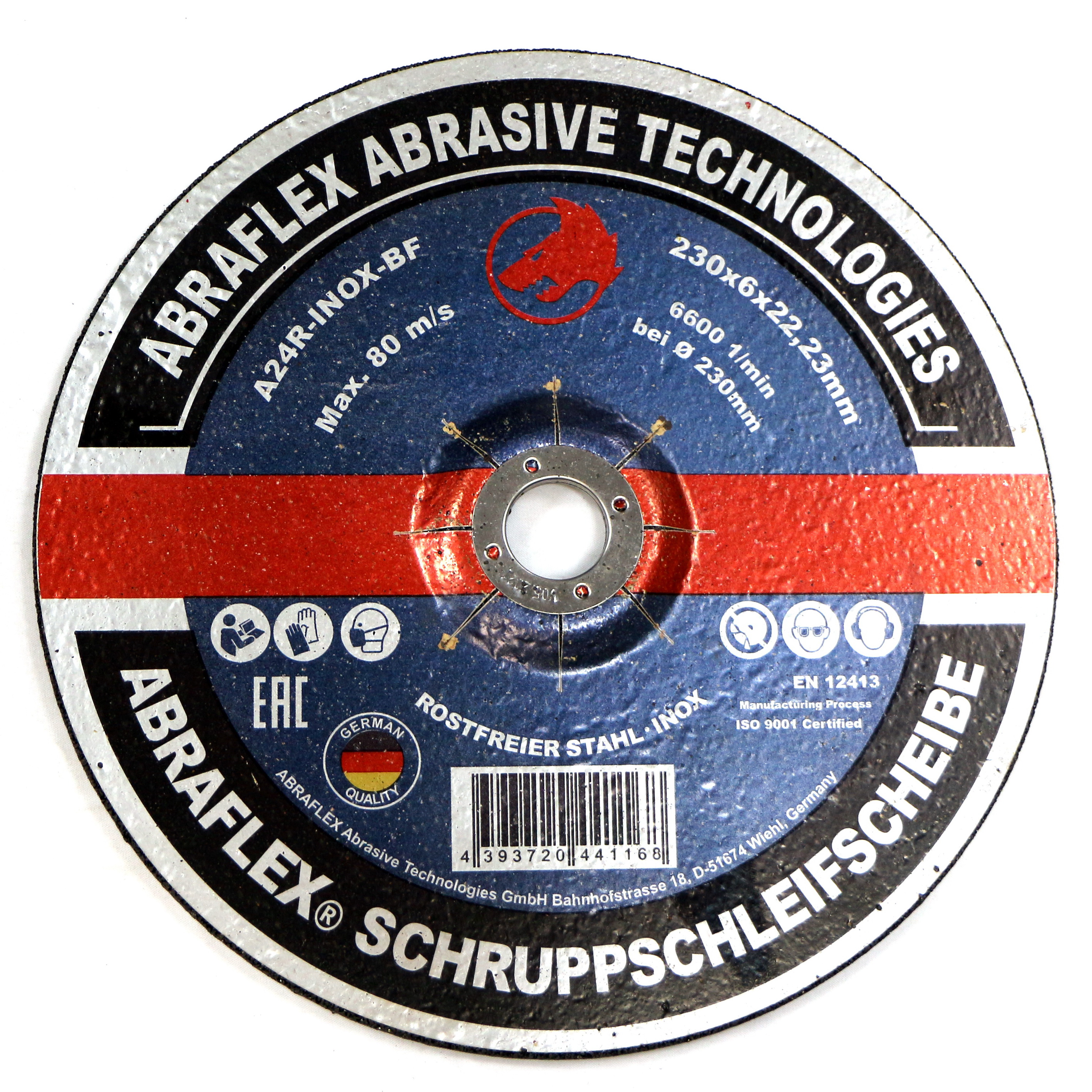 Круг обдирочный ABRAFLEX A24R INOX BF 230×6,0×22,2 14547