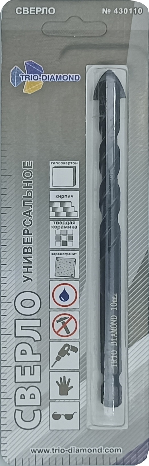 Сверло перьевое универсальное 10x55-2В TRIO-DIAMOND 430110