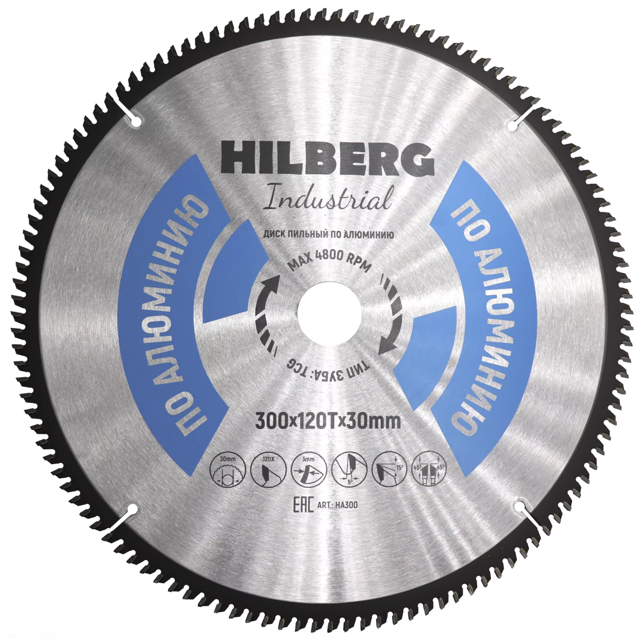 Диск пильный Hilberg Industrial Алюминий 300*120Т*30mm HA300