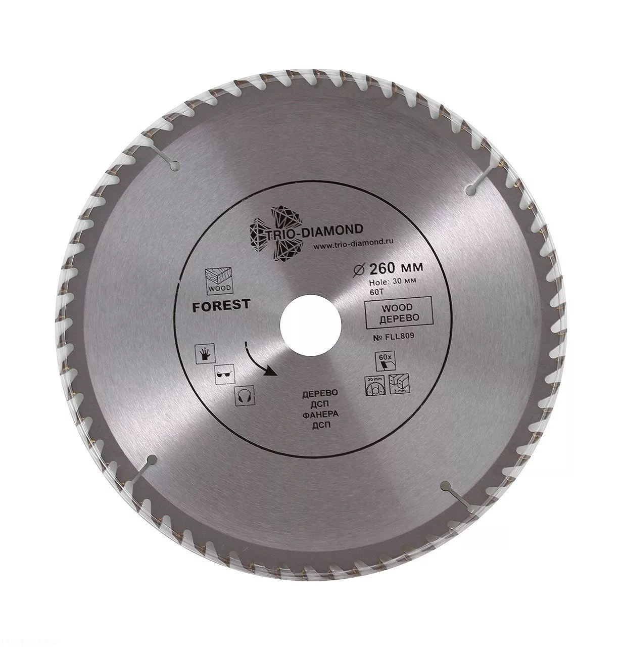 Диск Trio-Diamond Forest Long Life 260*60Т*30/20mm FLL809