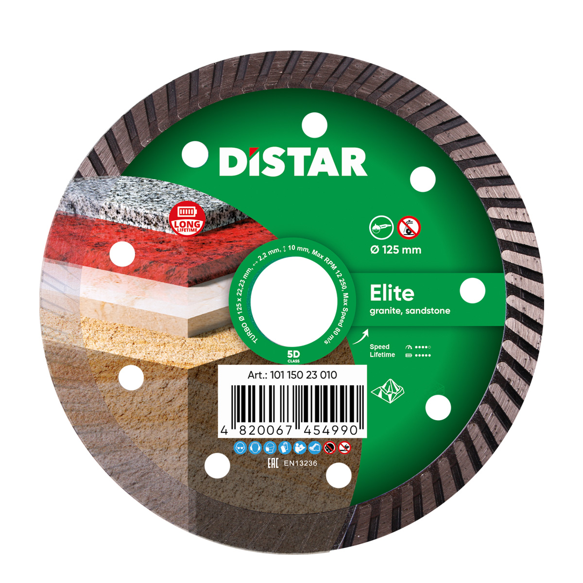 Алмазный диск DISTAR 125×2,2×10×22,2 Turbo Elite