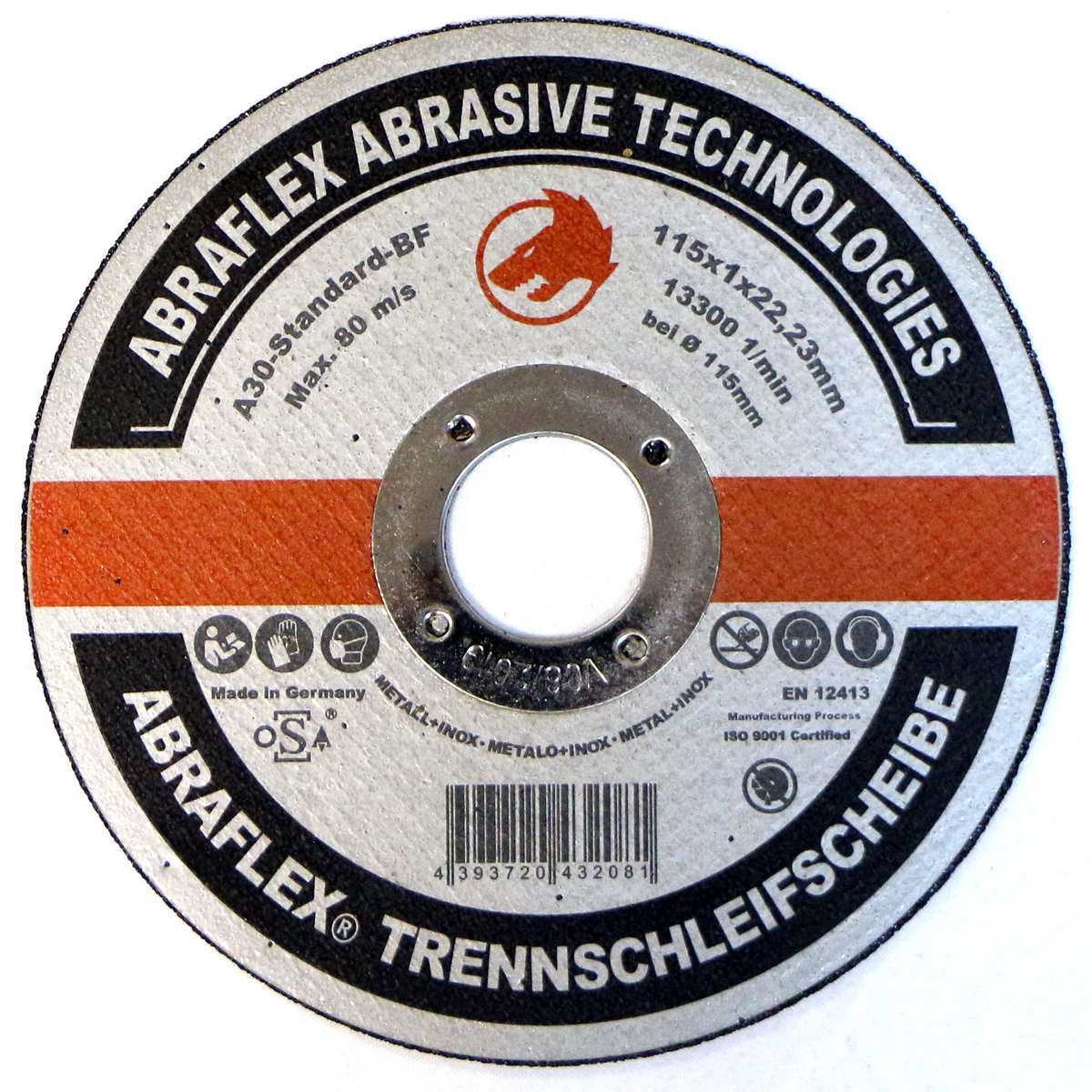 Отрезной круг А30R Standard / INOX BF 115х1,0х22,2 мет + нерж ABRAFLEX 10515