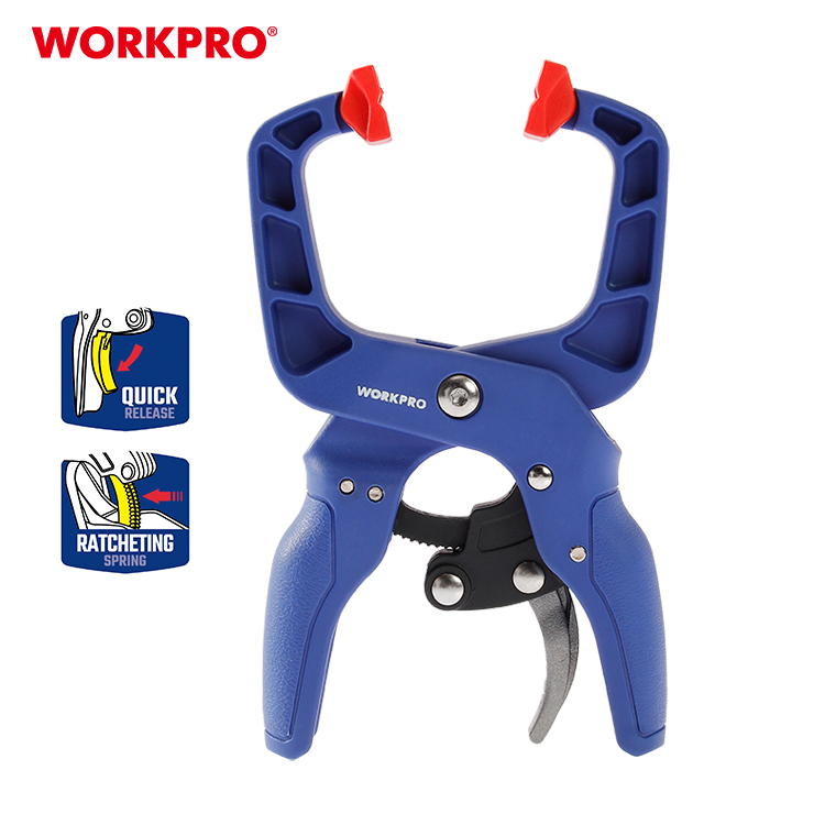 Зажим Пружинный WORKPRO 50 мм WP232014 с храповым механизмом