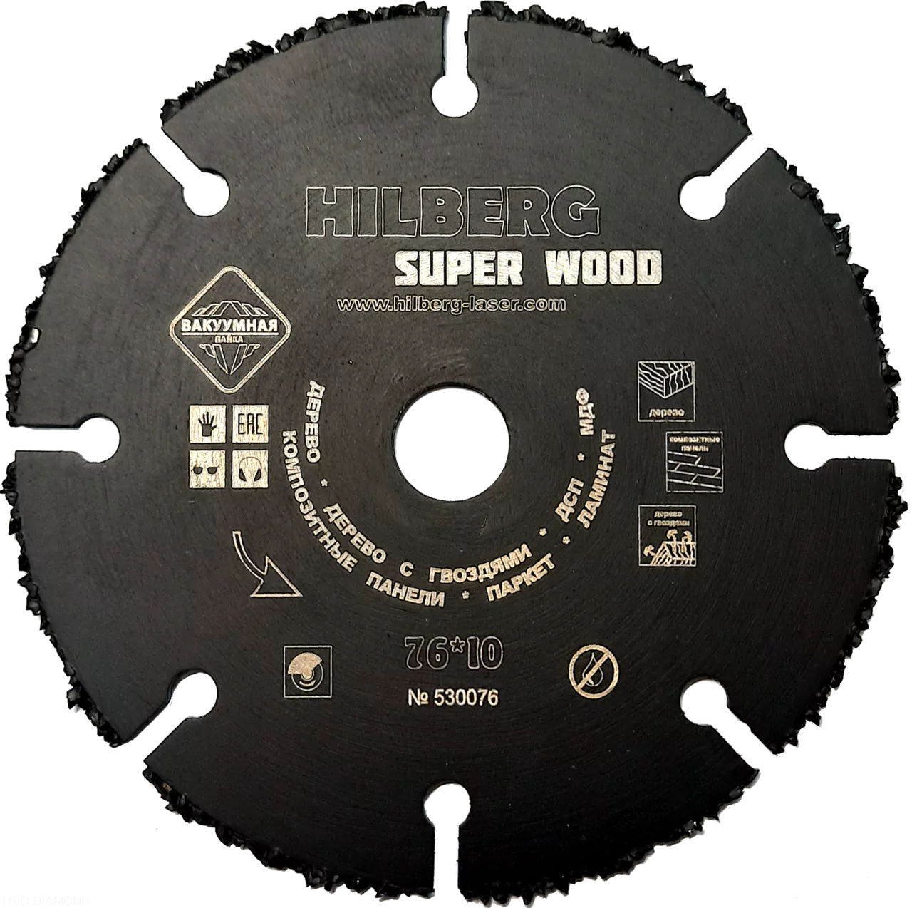 Диск Hilberg Super Wood для Мини УШМ 76*10 530076