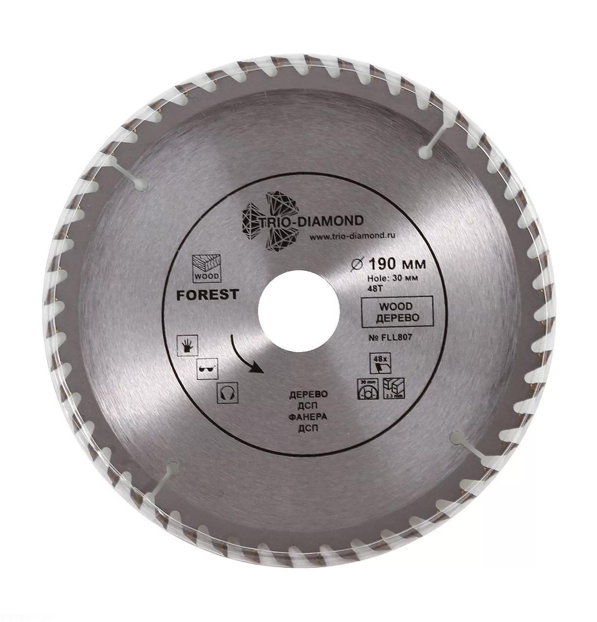 Диск Trio-Diamond Forest Long Life 190*48T*30/20mm FLL807