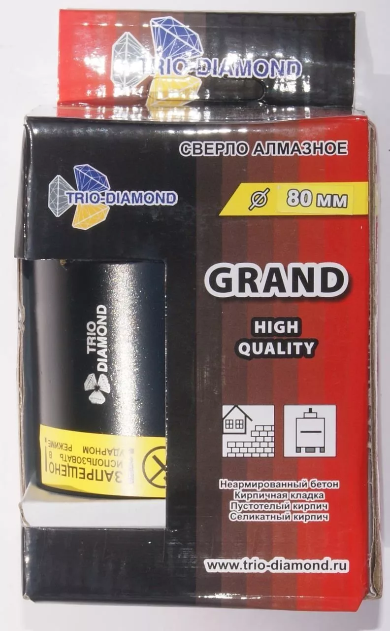 Алмазная коронка Trio-Diamond Grand Подрозетник 6T 80*60mm GC788