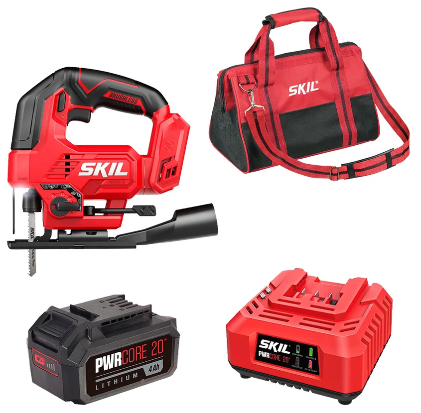 Набор: Аккумуляторная лобзиковая пила SKIL JS8290 (JS8290SE00+CB5197SE11+BG3224SE00)