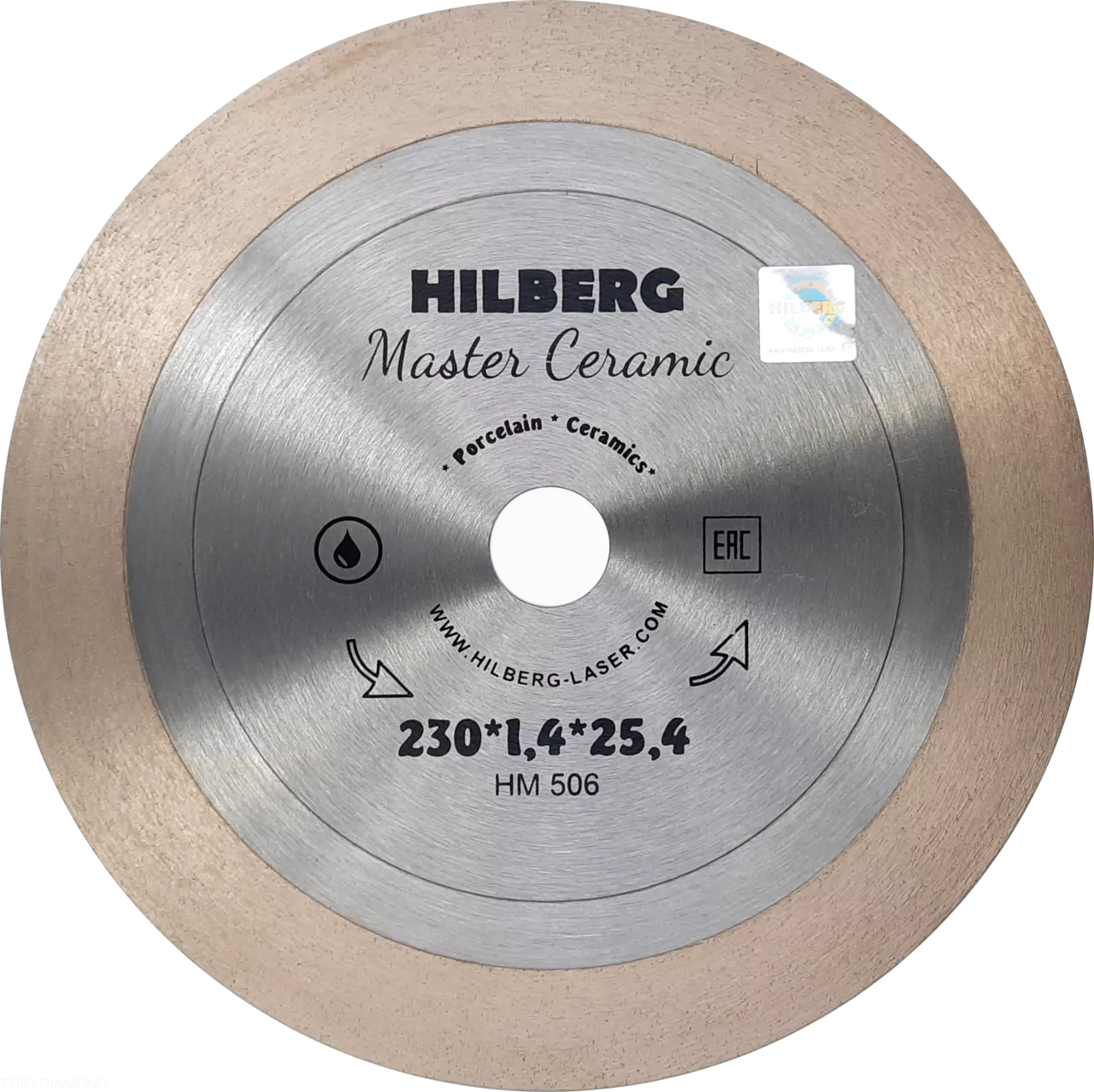 Диск алмазный отрезной Hilberg Master Ceramic 230*25*25,4 Толщина реж.кромки 1.4mm HM506