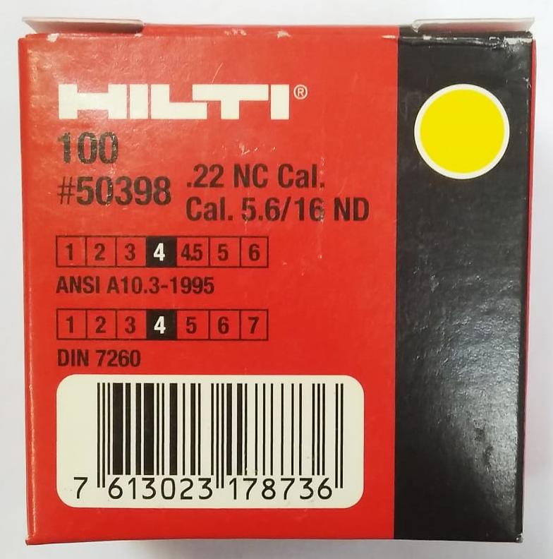 Патроны индустриальные 5,6x16 (100шт.) желтый HILTI 50398
