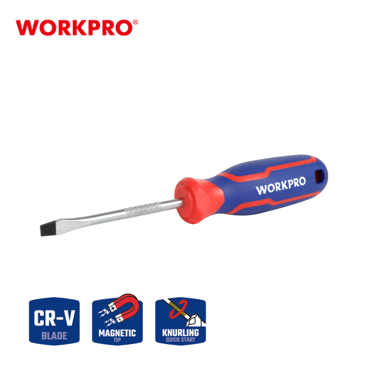 Отвертка с магнитным наконечником Шлиц 5,5X100мм CR-V WP221016 WORKPRO