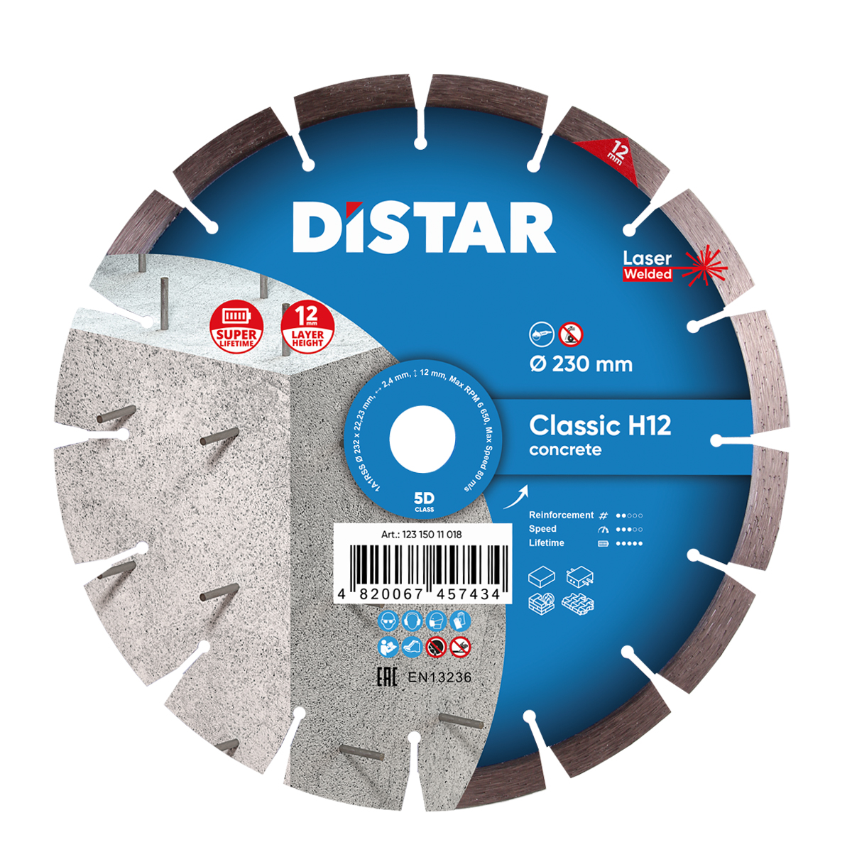 Алмазный диск DISTAR 232×2,4/1,6×12×22,2-16 Classic H12 123 150 11 018