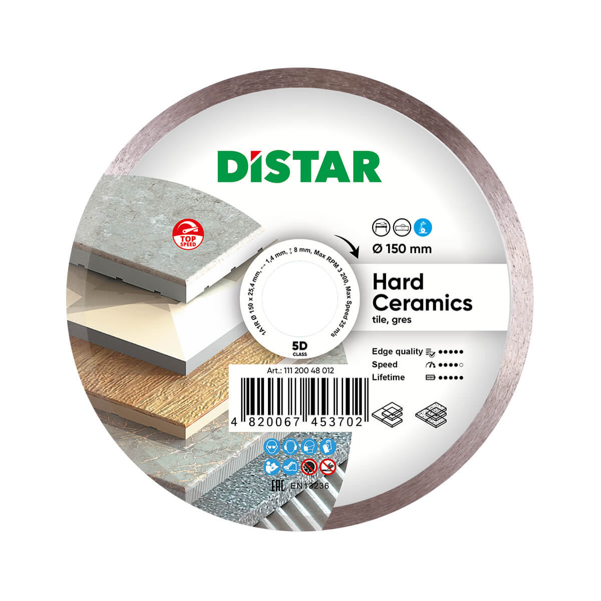 Алмазный диск DISTAR 1A1R 150×1,4×8×25,4 Hard Ceramics 111 200 48 012