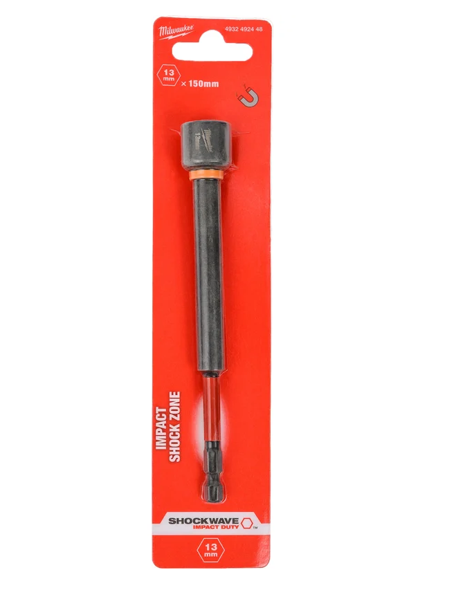 Магнитная торцевая насадка Milwaukee Shockwave 13мм x 150мм, 4932492448
