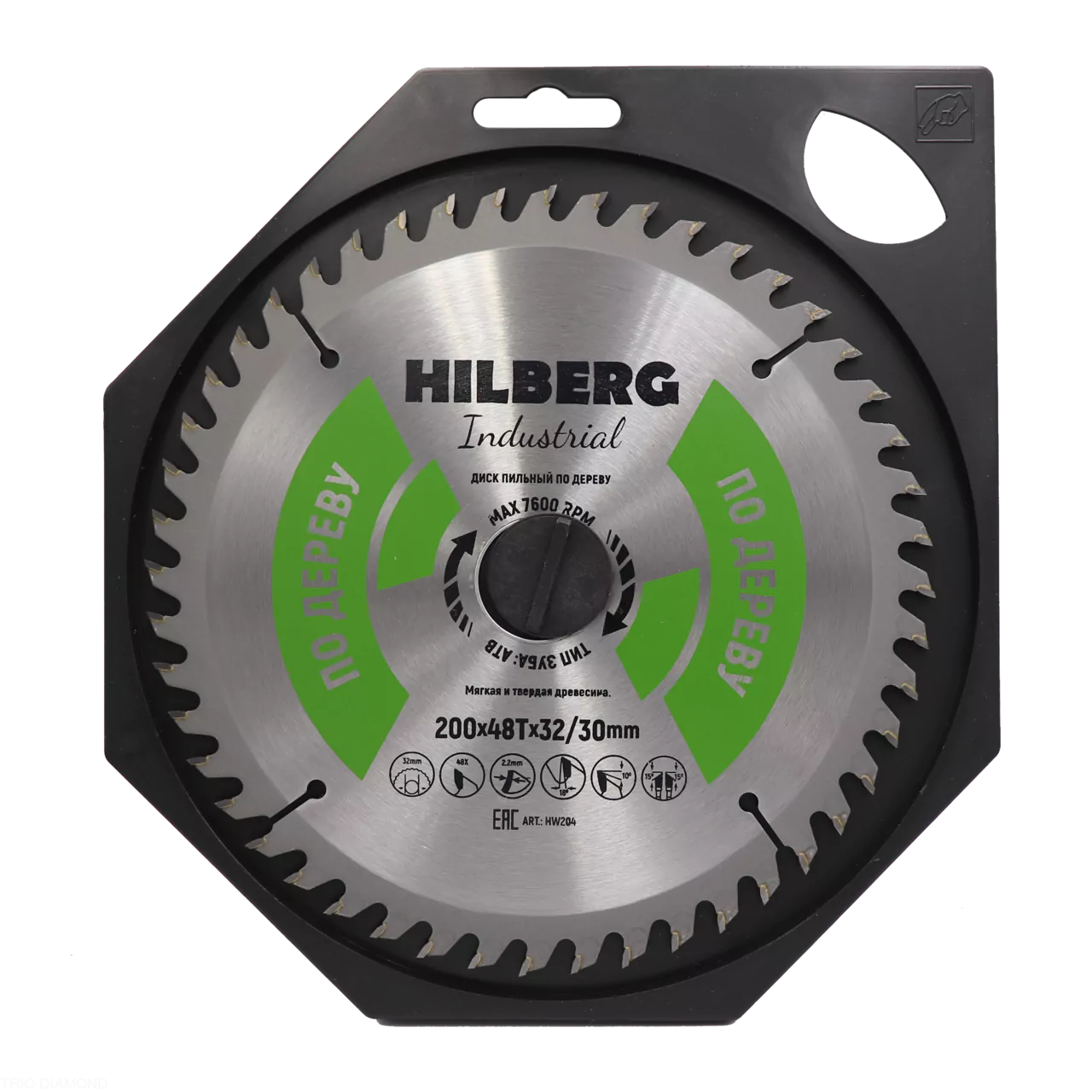 Диск пильный Hilberg Industrial Дерево 200*48Т*32/30mm HW204