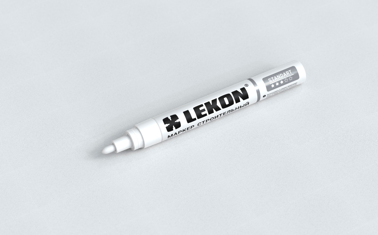 Белый строительный маркер-краска LEKON 011904