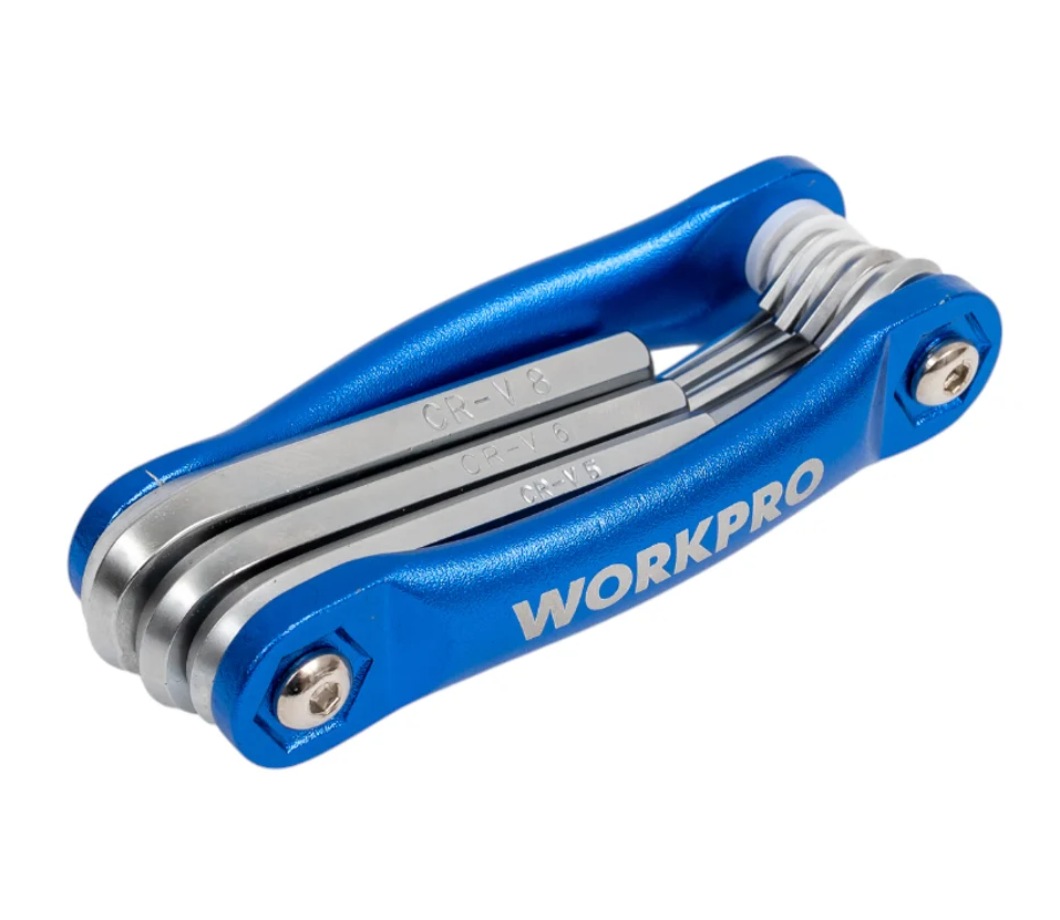 Набор шестигранных ключей  9шт складной дюймовый  WP222024 WORKPRO.