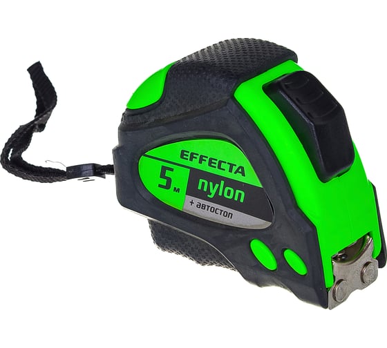 Рулетка Effecta Nylon  5м/25 мм с магнитом, автостопом, лентой нейлон, 580525