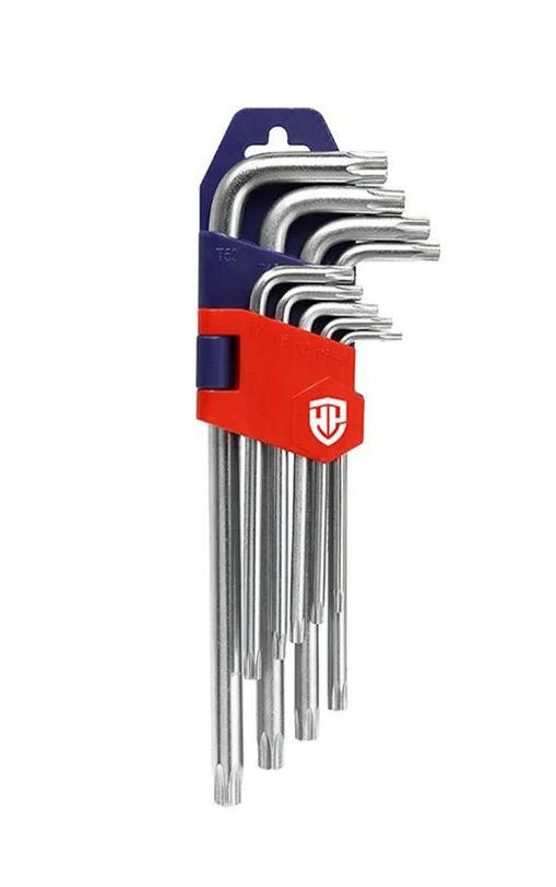 Набор Г-образных ключей 9шт TORX с отверстием WP222002 WORKPRO.