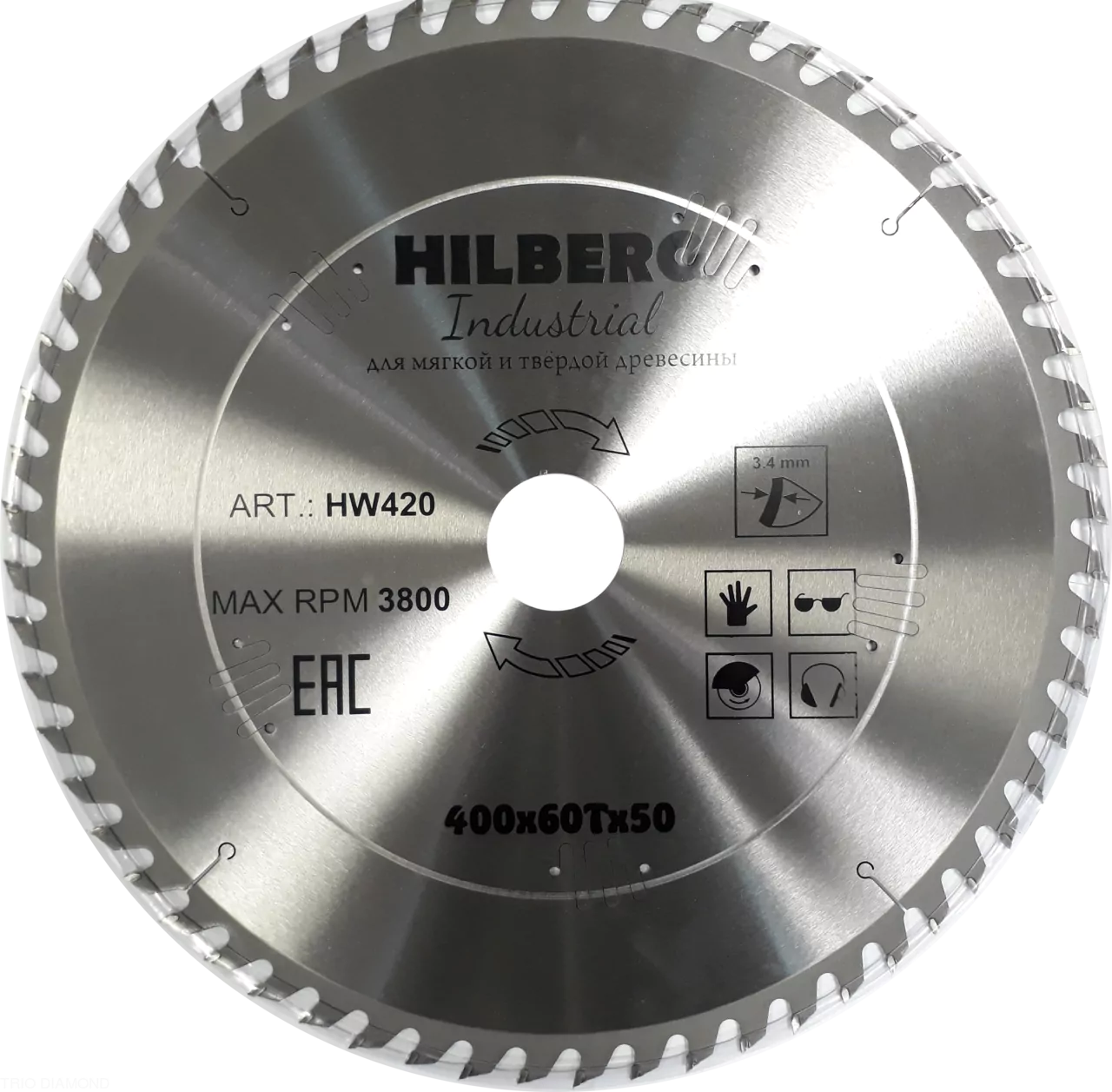 Диск пильный Hilberg Industrial Дерево 400*60Т*50mm HW420