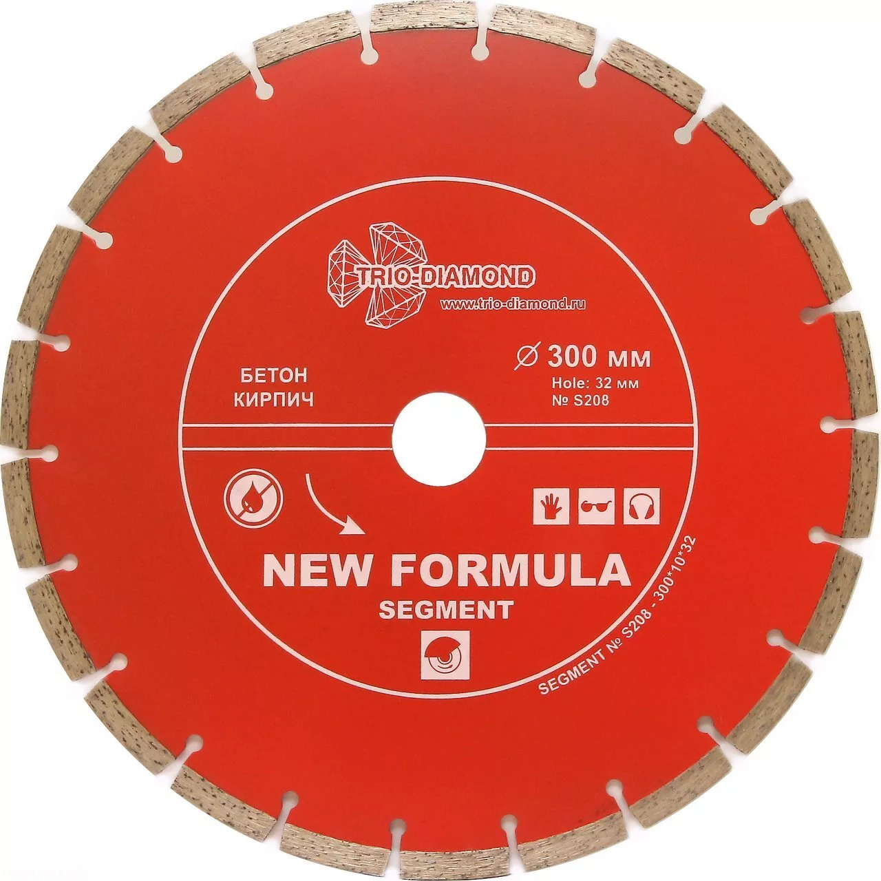 Диск алмазный отрезной Trio-Diamond New Formula Segment 300*11*32mm (переходное кольцо на 25.4) S208