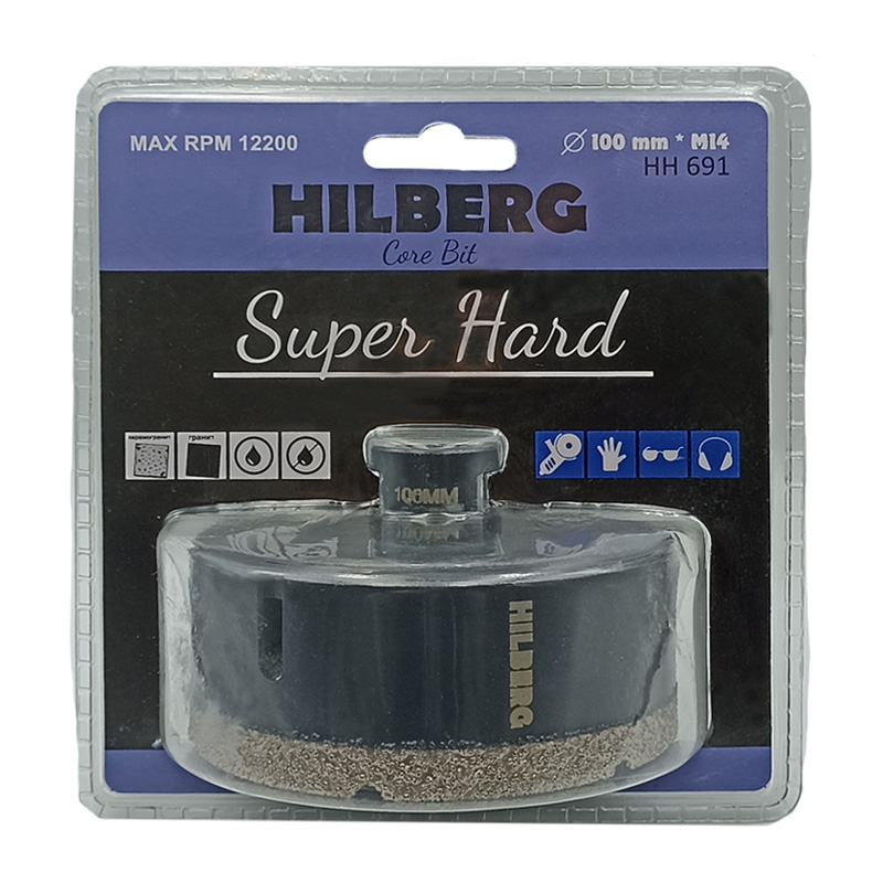 100 Коронка Ø100x35-6 M14 Super Hard 154691 HILBERG, HH691