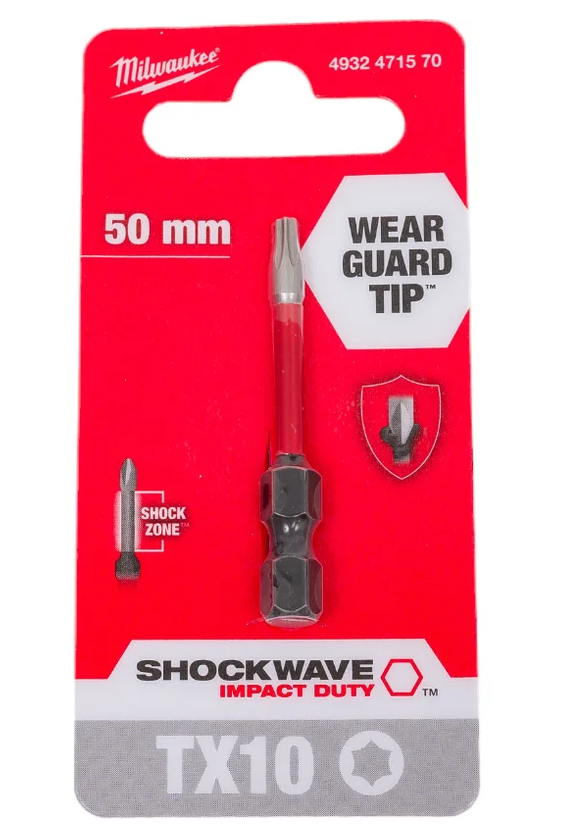 Бита ударная TX10х50мм SHOCKWAVE Milwaukee